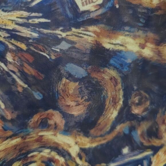 Doctor Who Exploding Tardis Kimono Chiffon Fringe Open Front Comic Con - Picture 11 of 14